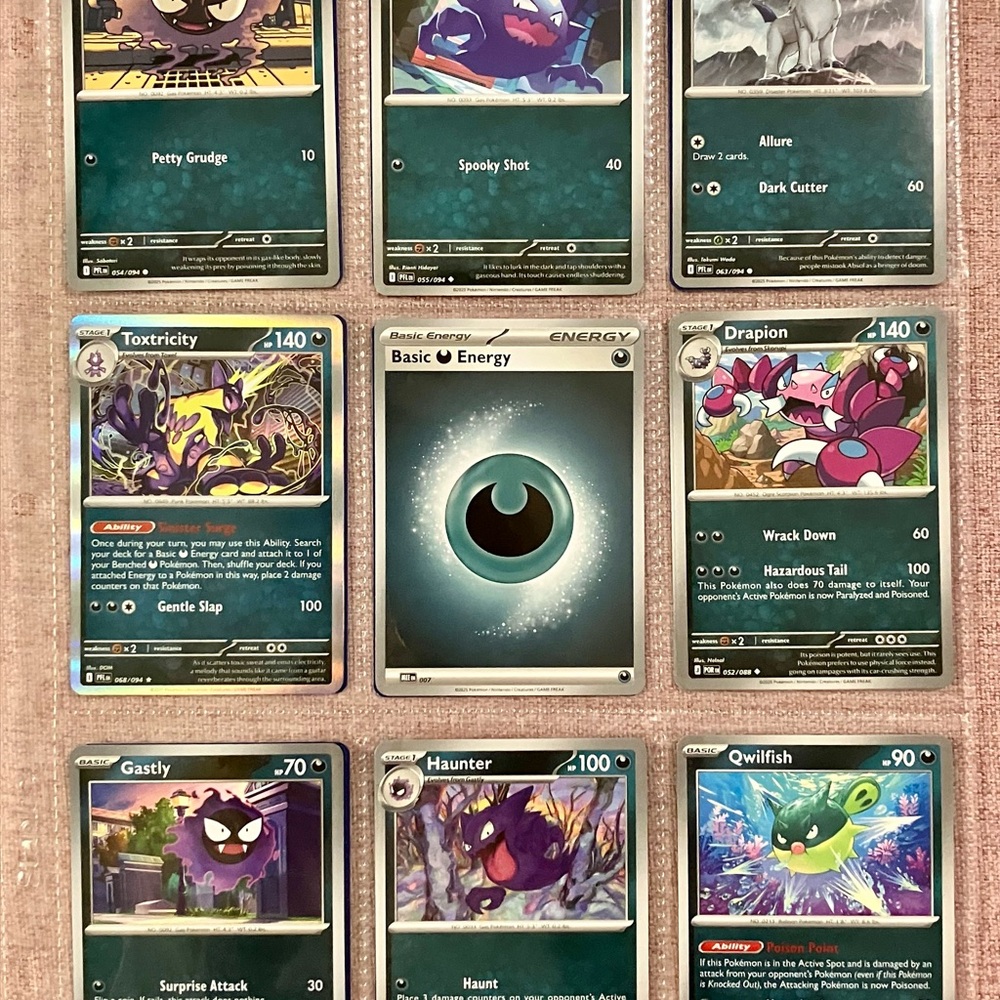 16x Mega Evolution Darkness Type Pokémon Cards 😈